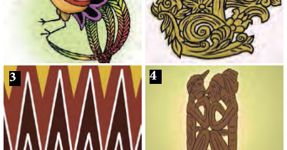 Menggambar ragam hias flora, fauna, geometris, dan manusia memberikan pengetahuan tentang keanekaragaman budaya rupa dan kearifan lokal tentang kehidupan . Seni Rupa Menggambar Ragam Hias Pintu Belajar Cerdas Pbc