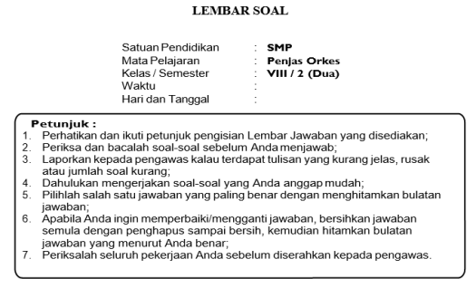 Karena itu, agar mendapatkan hasil maksimal gerakan meroda,. Soal Dan Kunci Jawaban Pat Penjas Orkes Smp Kelas 8 Kurikulum 2013 Tahun Pelajaran 2019 2020 Didno76 Com