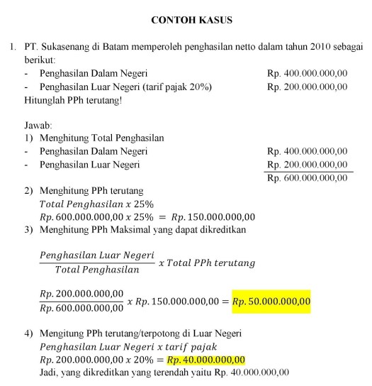 Ketentuan pasal 24 uu pph mengatur tentang perhitungan besarnya pajak atas penghasilan yang dibayar atau terutang di luar negeri yang dapat . Pendidikan Akuntansi Upi 2015 Pajak Pajak Penghasilan Pasal 24