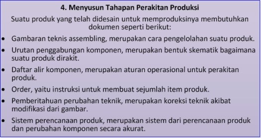 Kegiatan perakitan dalam proses pembuatan produk kreatif. Perakitan Produk Massal Tptumetro