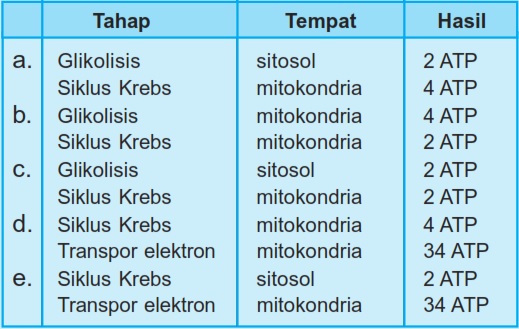 Pemecahan glukosa pada glikolisis akan menghasilkan energi bebas yang. Soal Metabolisme Kelas Xii Sma 2 Info Pendidikan Dan Biologi