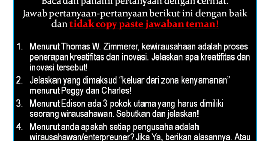 Beberapa pengertian dari wirausaha adalah sebagai berikut: Common Health Zone Pertanyaan Materi Kwu