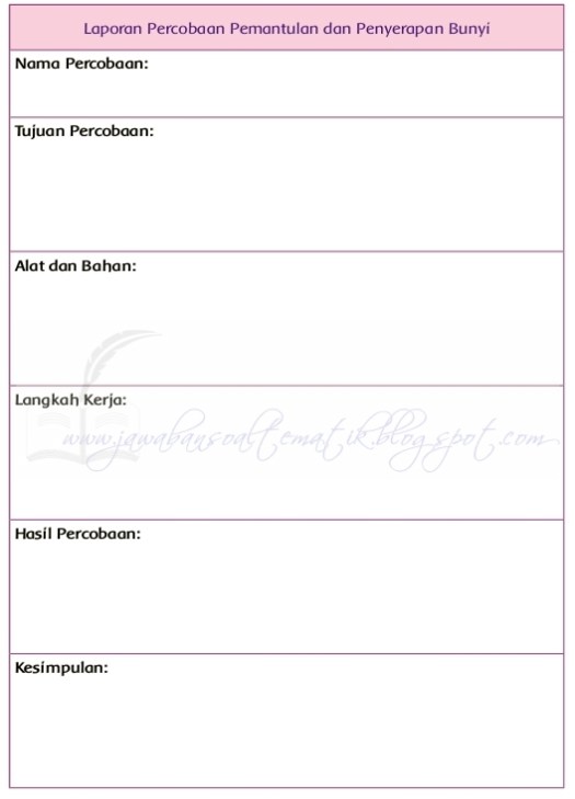 Apa yang terjadi dengan gelombang bunyi pada tabung kedua jika kamu meletakkan piring kaca? Kunci Jawaban Buku Siswa Kelas 4 Tema 1 Halaman 130 131 132 135 137 138 Jawaban Soal Tematik