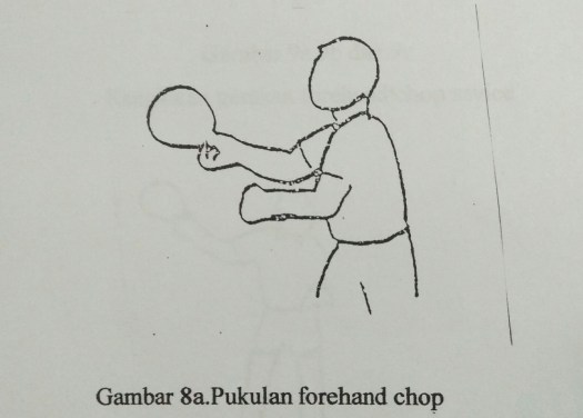Seorang pemain dalam mengembalikan bola menggunakan gaya (membacok) dan biasanya menunggu . Teknik Dasar Permainan Tenis Meja Untuk Pemula Penjaskes