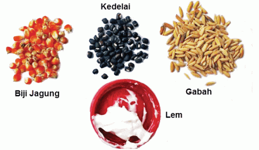 1.4 bahan yang digunakan dalam seni mozaik. Membuat Mozaik Atau Kolase Unik Dari Bahan Biji Bijian Pr Sekolahku