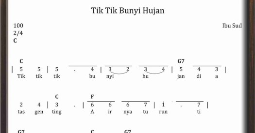 Largo = lambat sekali · 2. Lagu Titik Bunyi Hujan Diciptakan Oleh