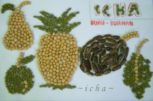 1.4 bahan yang digunakan dalam seni mozaik. Membuat Mozaik Atau Kolase Unik Dari Bahan Biji Bijian Pr Sekolahku