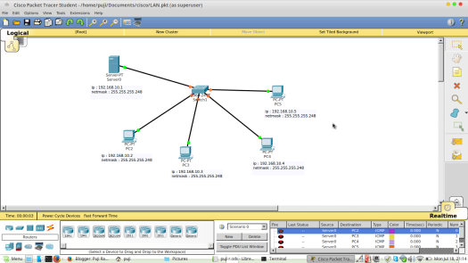 Cisco packet tracer · 2. Puji Rahayu Membuat Simulasi Jaringan Lan Pada Cisco Paket Tracer