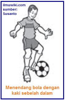 Seorang striker, misalnya, lebih banyak menggunakan punggung . Teknik Dasar Sepak Bola Dan Gambarnya Lengkap Menendang Mengontrol Menyundul Menggiring
