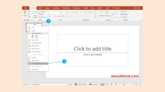 Pada tab ini terdapat opsi untuk mengubah . 5 Cara Mengganti Background Powerpoint Dengan Gambar Lain Semutimut Tutorial Hp Dan Komputer Terbaik