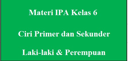 Perubahan sekunder adalah prosesperubahan yang nampak yang terjadi pada laki laki ataupun perempuan. Pelajaran Ipa Kelas 6 Sd Tentang Ciri Ciri Perkembangan Fisik Laki Laki Dan Perempuan Aku Bisa Aku Hebat