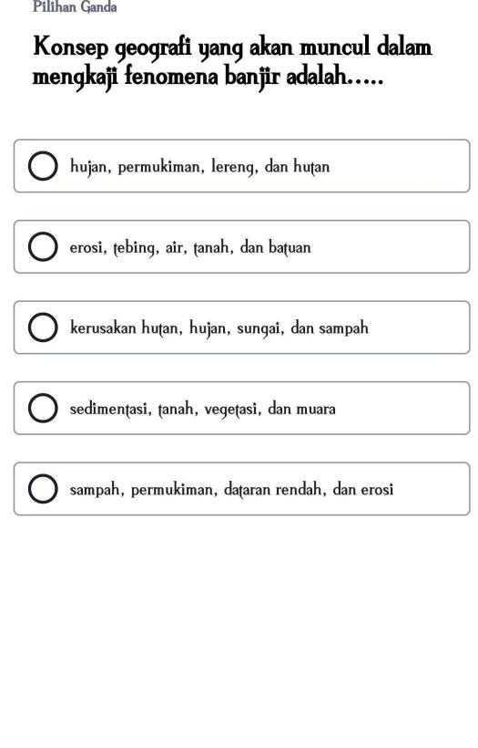 Download Konsep Geografi Yang Akan Muncul Dalam Mengkaji Fenomena Banjir Adalah
&nbsp;PNG