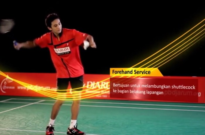 Arah bola yang benar hasil pukulan servis forehand panjang pada permainan bulu tangkis adalah. 13 Teknik Dasar Bulu Tangkis Beserta Gambarnya Dan Penjelasannya