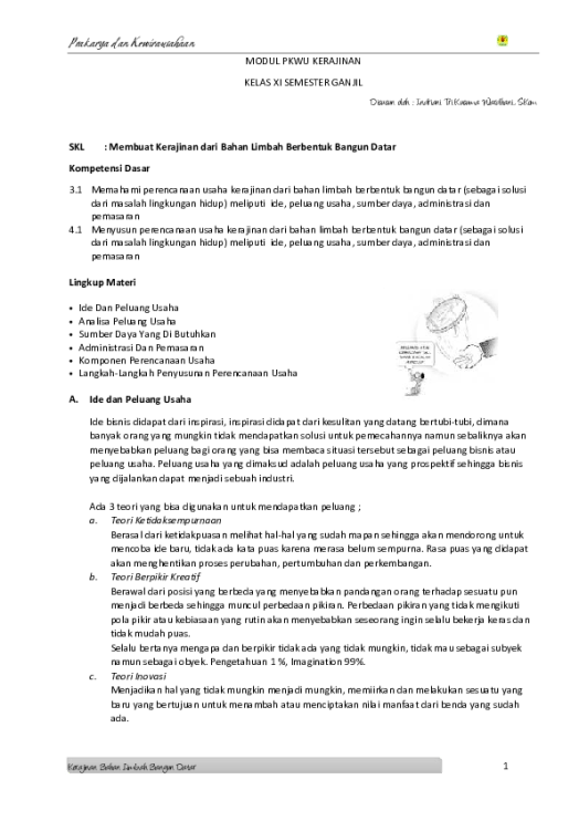 24+ Manfaat Produk Kerajinan Dari Bahan Limbah Berbentuk Bangun Ruang Adalah
&nbsp;Pictures