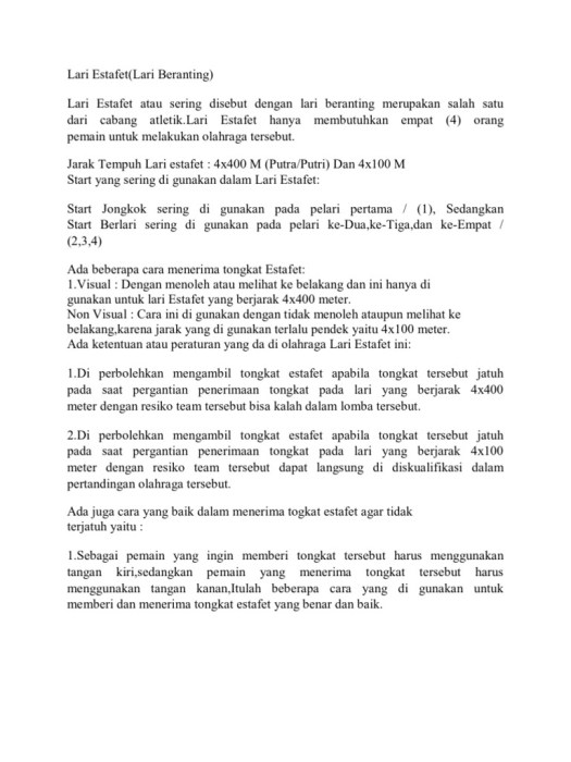 View Pada Lari Sambung Atau Estafet, Start Yang Digunakan Untuk Pelari Pertama Adalah Start
&nbsp;Background