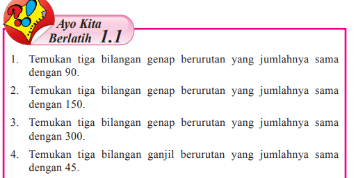 Tentukan 3 bilangan selanjutnya dari pola barisan bilangan berikut ini. Jawaban Buku Matematika Kelas 8 Ayo Kita Berlatih 1 1 Hal 12 Tentukan Tiga Bilangan Genap Ilmu Cepat Pintar
