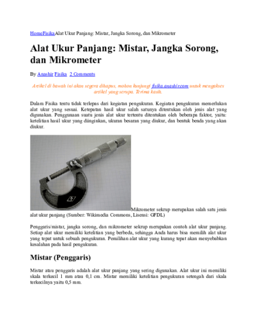 View Mistar Adalah Salah Satu Alat Ukur Yang Digunakan Untuk Mengukur
&nbsp;Background