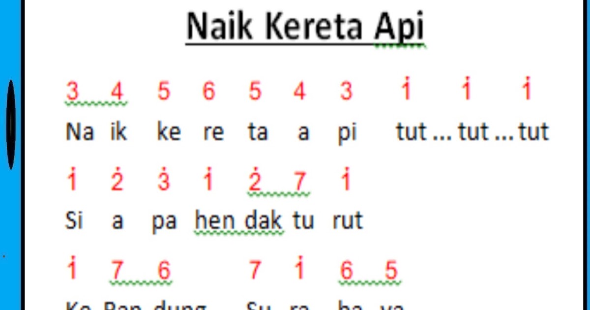 Sebenarnya jika dinyanyikan sekarang, liriknya juga masih relevan. Lagu Naik Kereta Api Dinyanyikan Dengan Tempo Apiku Anakanak Terkenal Bersamawisata