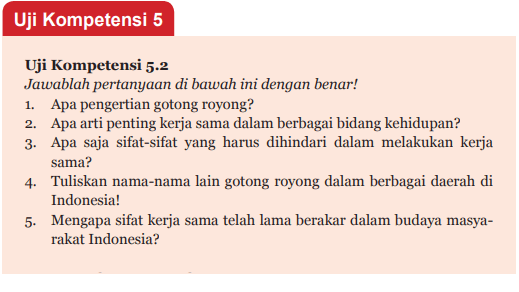Sehingga mampu bekerja sama, mampu menghasilkan karya terbaiknya. Jawaban Uji Kompetensi 5 2 Halaman 135 Ppkn Kelas 7 Kerjasama Dalam Kehidupan Bastechinfo