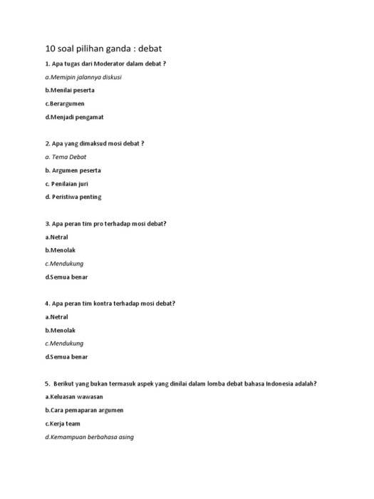 Download Berikut Yang Bukan Termasuk Aspek Yang Dinilai Dalam Lomba Debat Bahasa Indonesia Adalah
&nbsp;Background