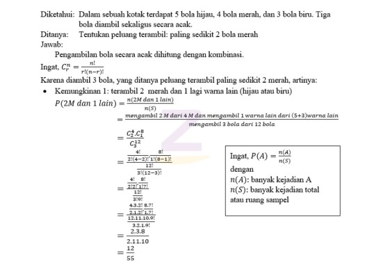 Get Sebuah Kotak Berisi 5 Bola Merah 4 Bola Biru Dan 3 Bola Kuning Dari Dalam Kotak Diambil 3 Bola&nbsp;Gif