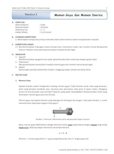 View Momen Inersia Sebuah Benda Yang Berotasi Terhadap Titik Tetap Dipengaruhi Oleh
&nbsp;Pics
